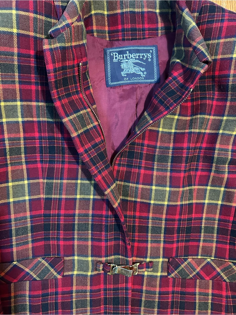 Burberry Red Tartan Jacket - Picture 3 of 8